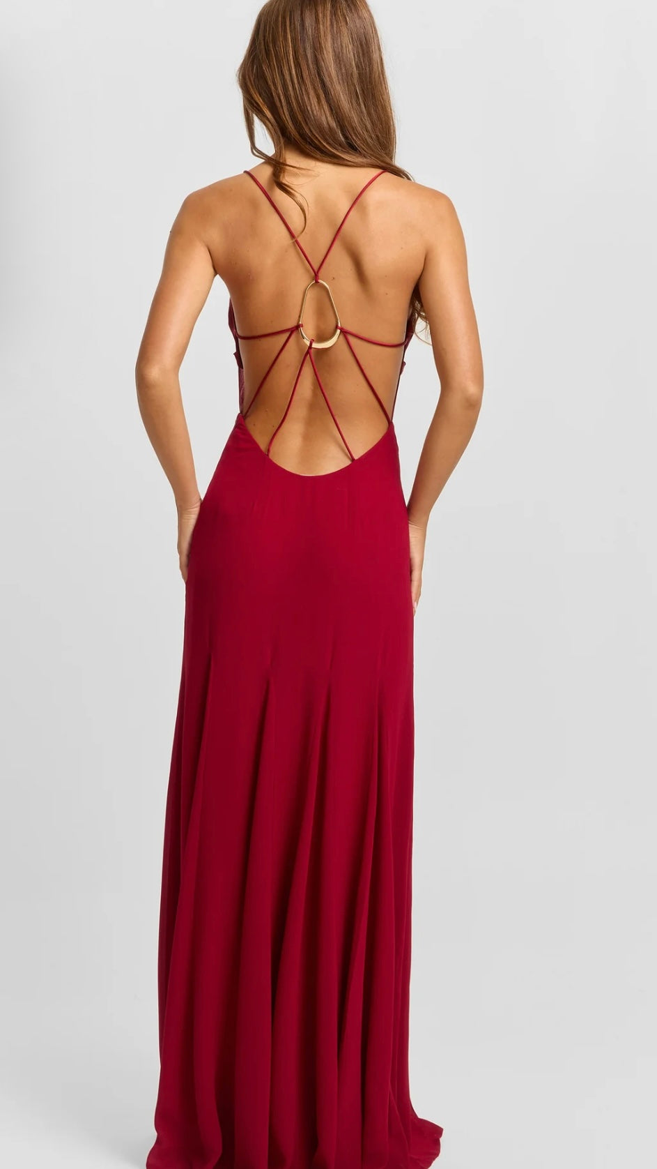 Sasha Therese ‘Electra Maxi Dress’ Red