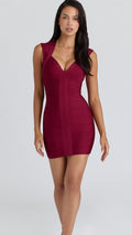 House of CB ‘THE ICON’ wine bandage mini dress - limited edition