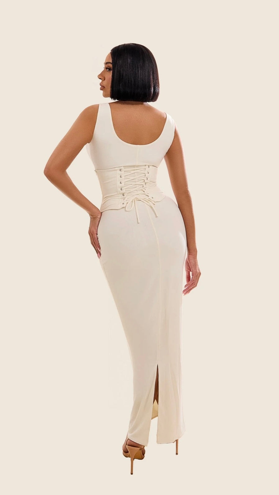 Mars The Label ‘Scoop Maxi Dress’ In Cream