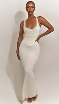 Mars The Label ‘Scoop Maxi Dress’ In Cream